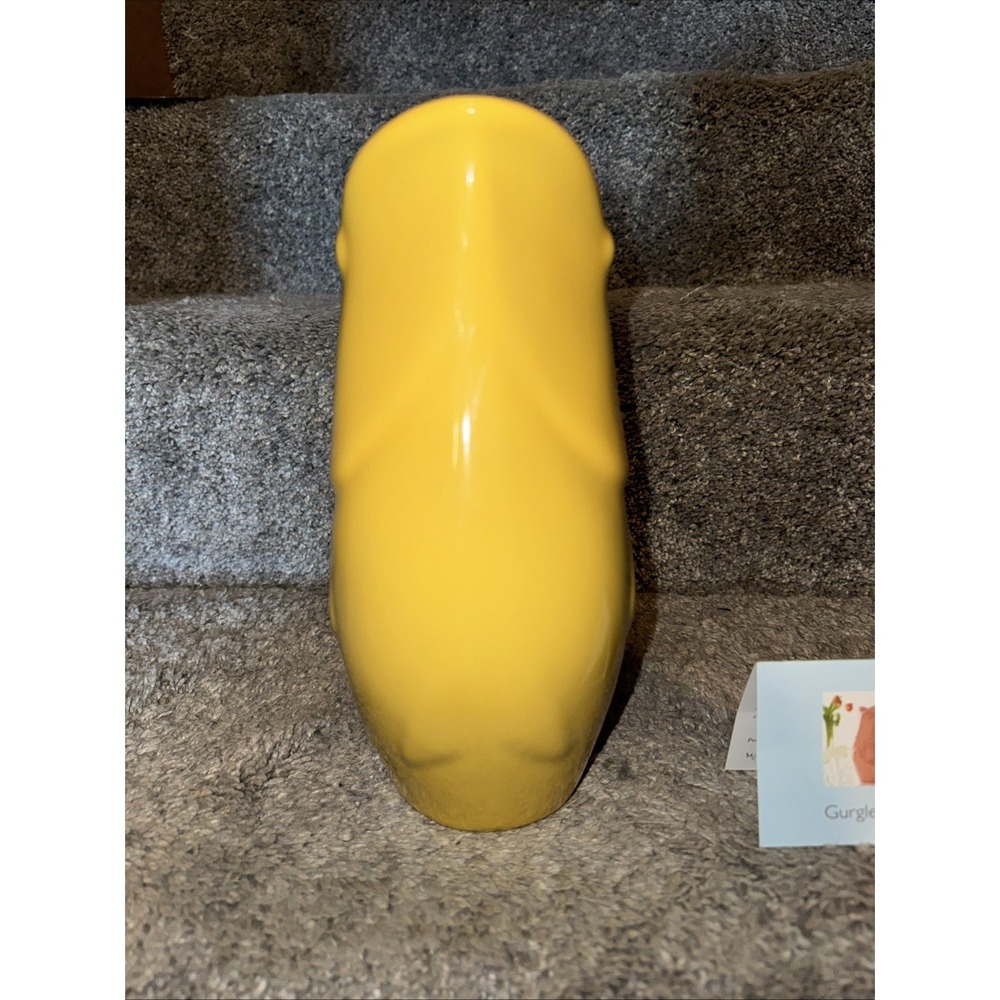 Gurglepot Fish Pitcher Sunflower Yellow Vase 9 1/2" 42oz Gurgles When Poured - Picture 5 of 8